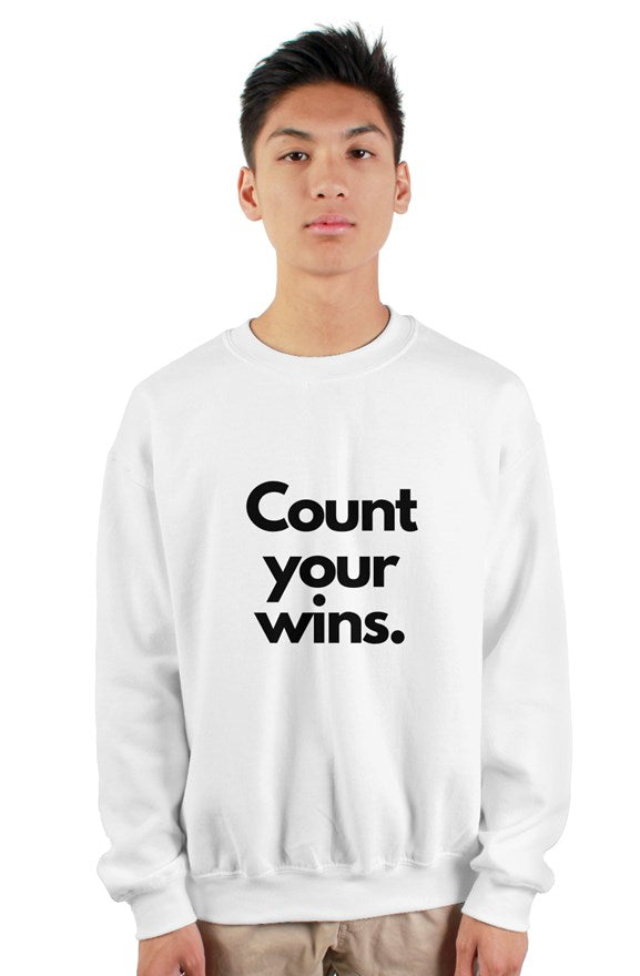 Count Your Wins Gildan Crewneck Unisex Sweatshirt