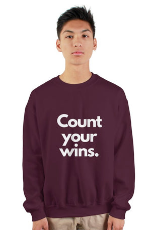Count Your Wins Gildan Heavy Crewneck Unisex Sweatshirt