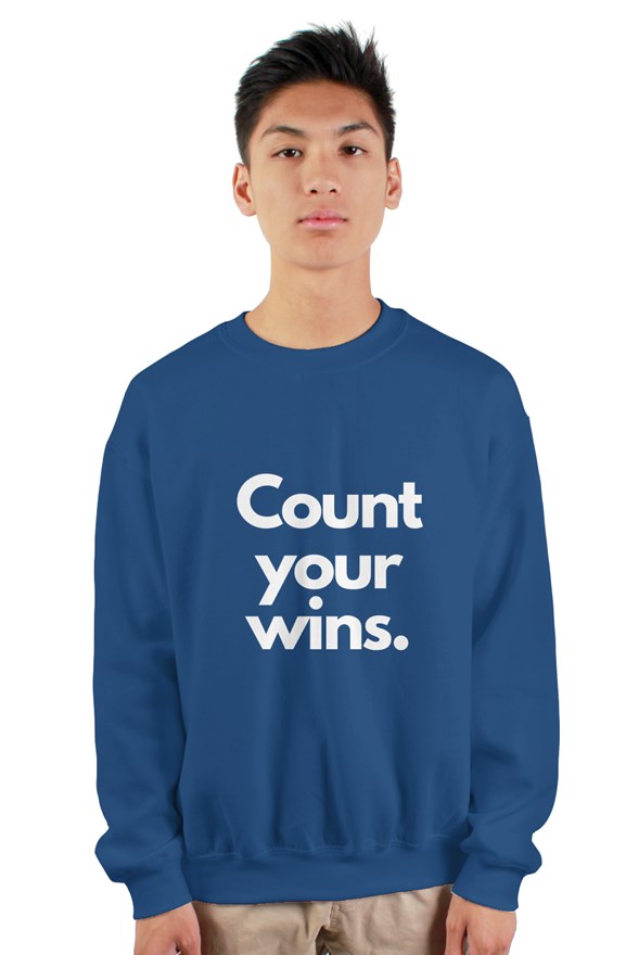 Count Your Wins Gildan Heavy Crewneck Unisex Sweatshirt