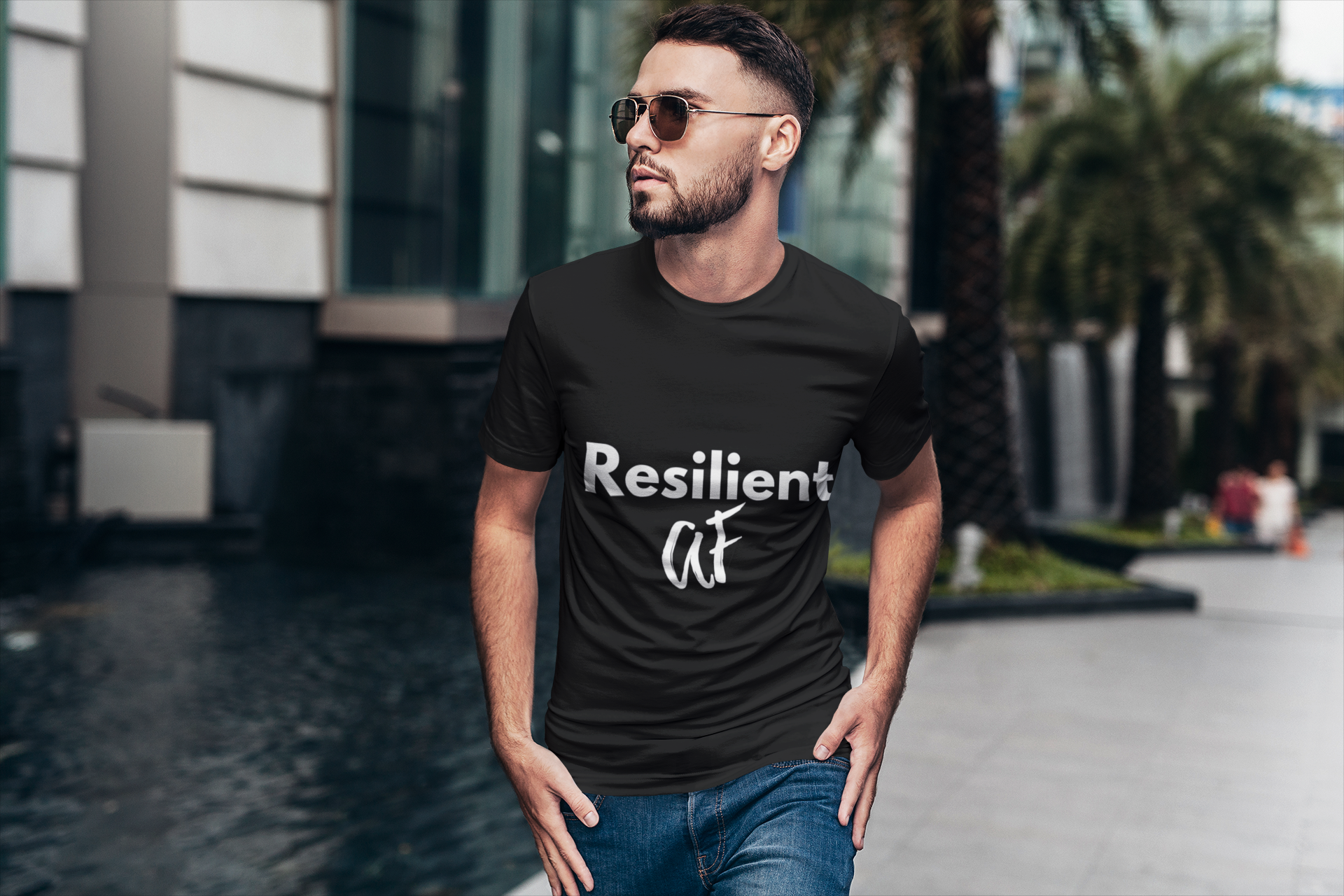 Resilient AF Women's T-Shirt Cranberry/Black