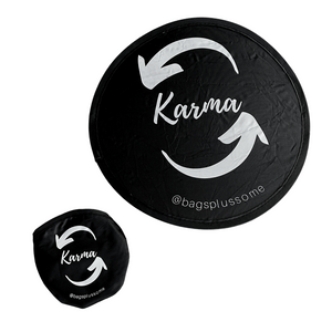 What Goes Around Karma Fan with Pouch