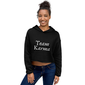 Team Karma Black Crop Women's Hoodie