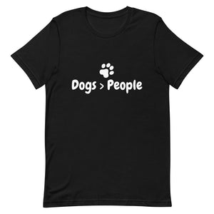 Dogs > People Short-Sleeve Adult Unisex T-Shirt Blue/Black