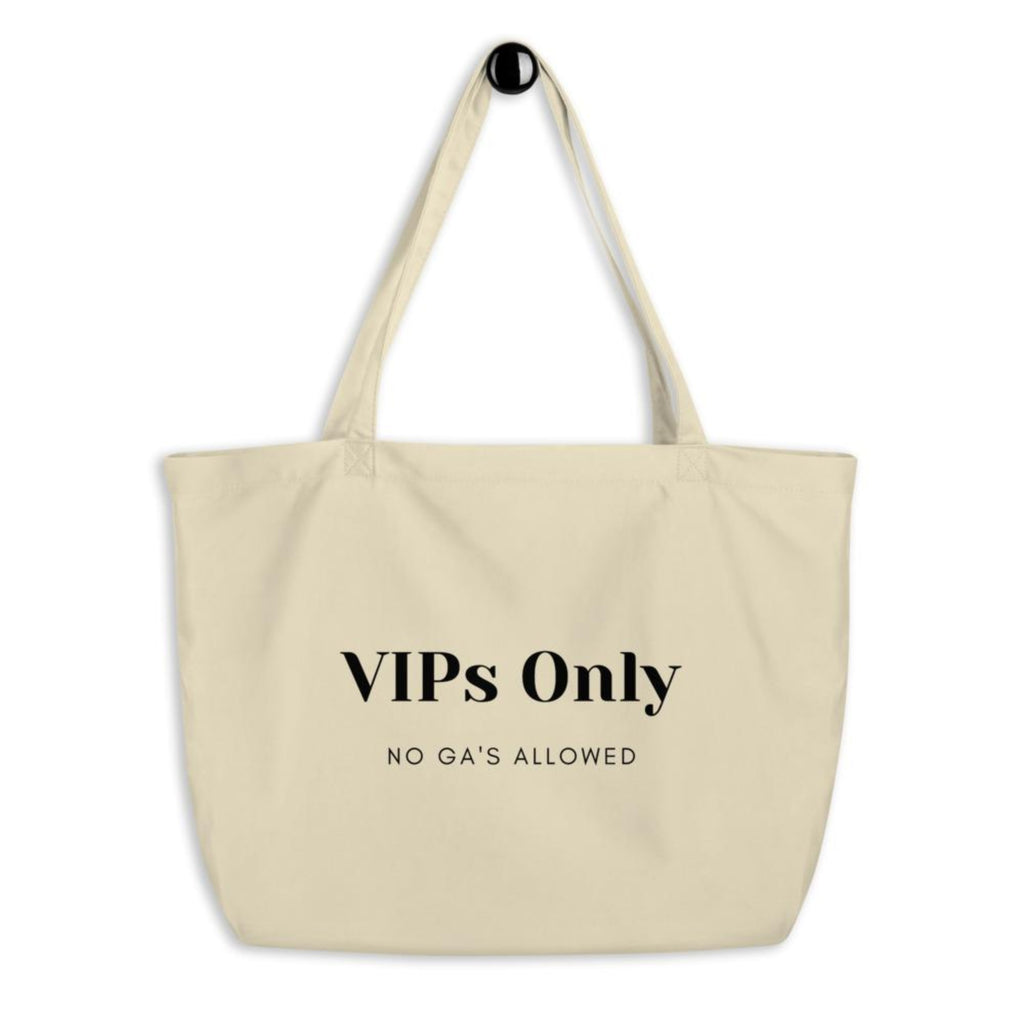 VIPs Only Large Organic Natural Tote