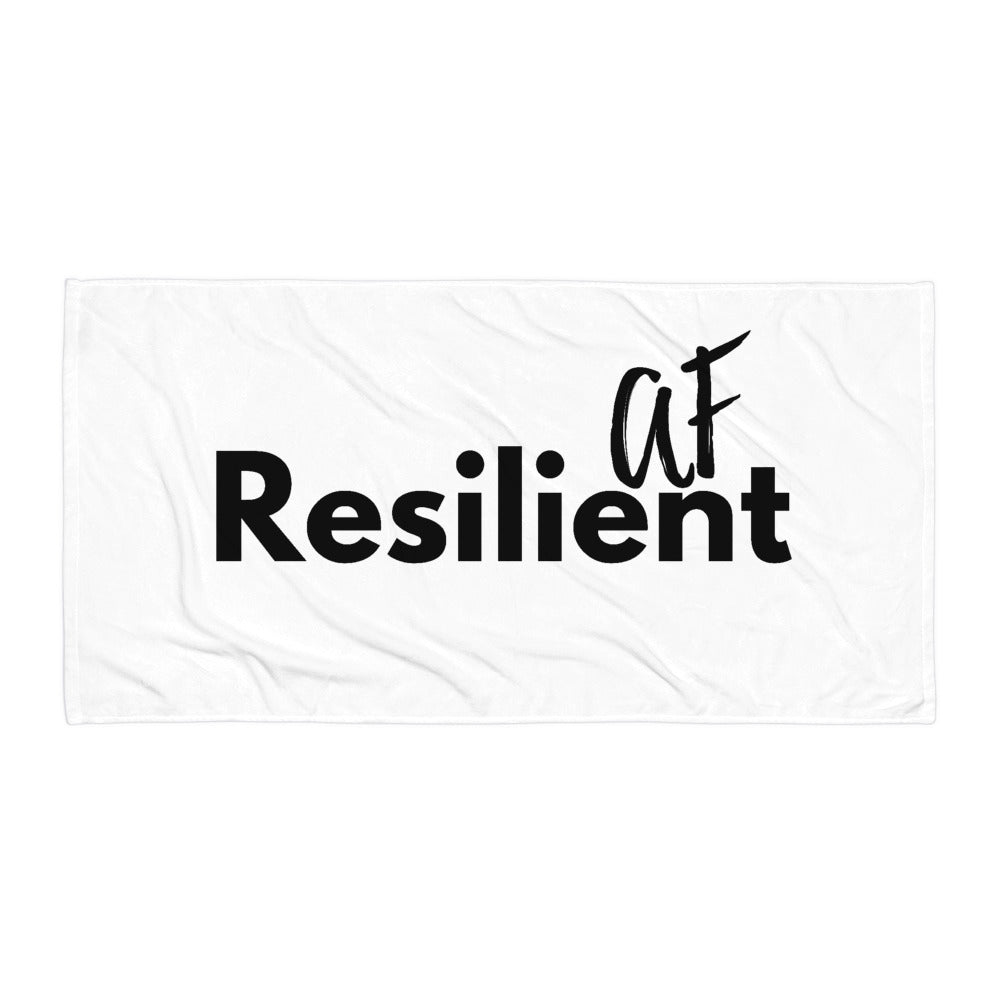 Resilient AF Oversized White Beach Towel