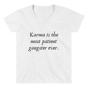 Karma Casual V-Neck Women's Shirt