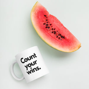 Count Your Wins White Coffee Mug