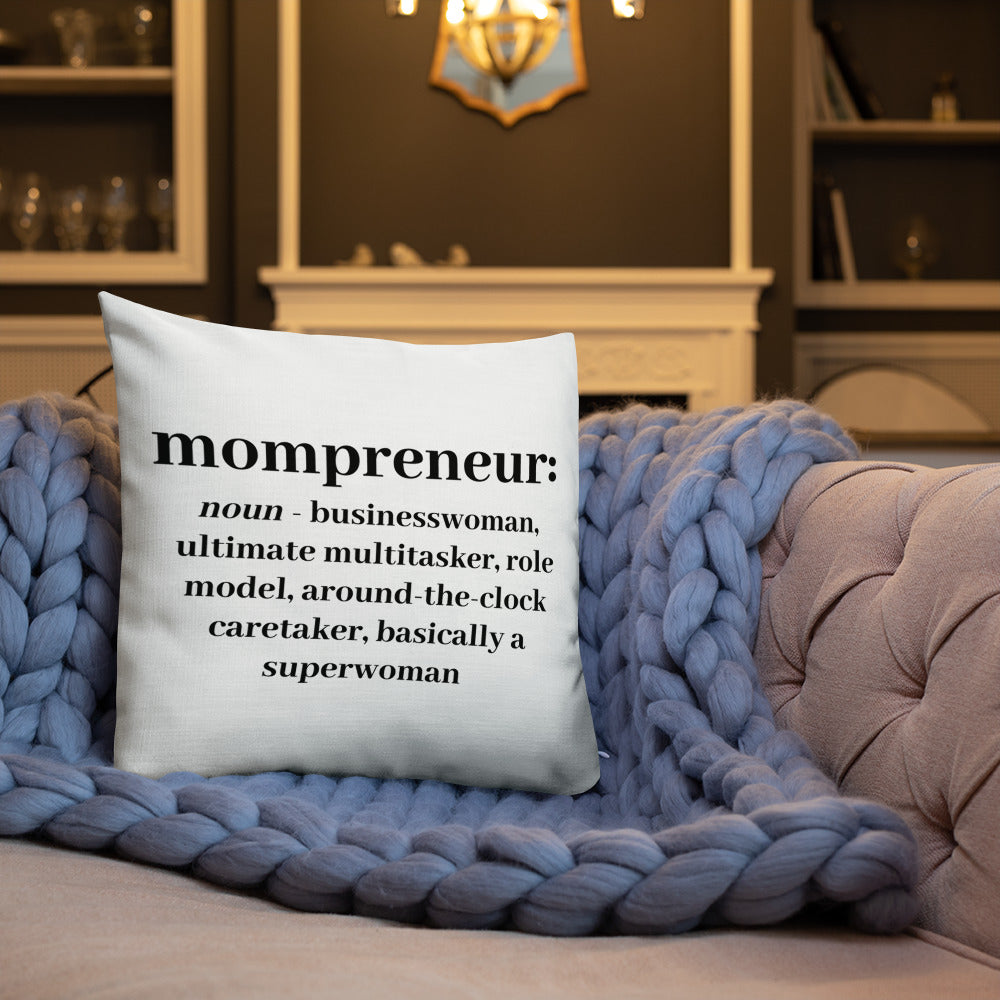 Mompreneur Premium Pillow, White