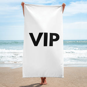 VIP Beach Oversized White Towel