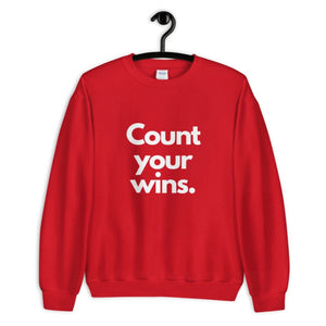 Count Your Wins Unisex Sweatshirt Black/Gray/Navy/Blue/Red