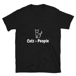 Cats > People Short-Sleeve Adult Unisex T-Shirt Black/Navy/Gray