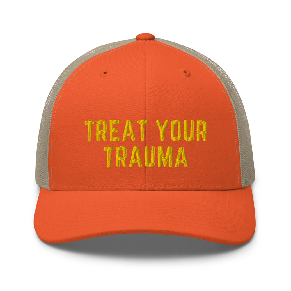 Treat Your Trauma Trucker Cap, Yellow